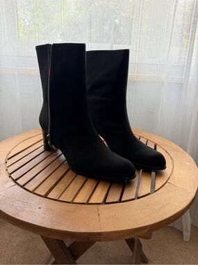 Stuart Weitzman Black GORE‑TEX Waterproof Square Toe Ankle Boot Women's Size 8.5